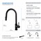 Kibi Circular Single Handle Pull Down Kitchen Faucet KKF2013MB - alternate 8